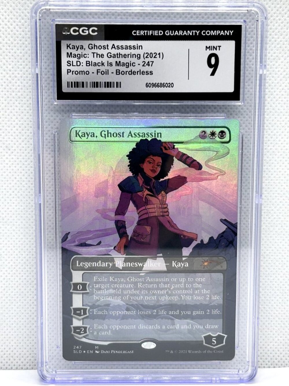 Kaya, Ghost Assassin SLD: Black Is Magic 2021 Promo-Foil CGC Graded 9 Mint MTG